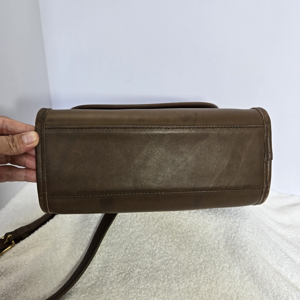 Vtg Coach Manor #9977 Taupe Convertible Top Handle Crossbody Bag Hangtag Rare - Picture 13 of 16